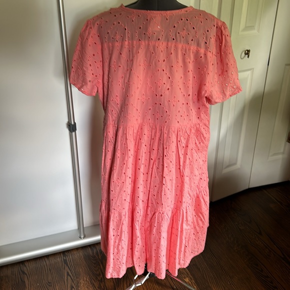 NWT coral eyelet  dress by KNOX ROSE Size XXL - Picture 2 of 11